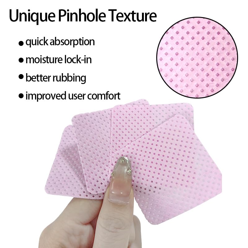 1080PCS Lint Free Nail Wipes, Super Absorbent Nail Polish Remover Pads with Storage Case Disposable No Lint Cleaning Wipes for Gel Nails, Lash Extensions Glue Removal and Nail Prep