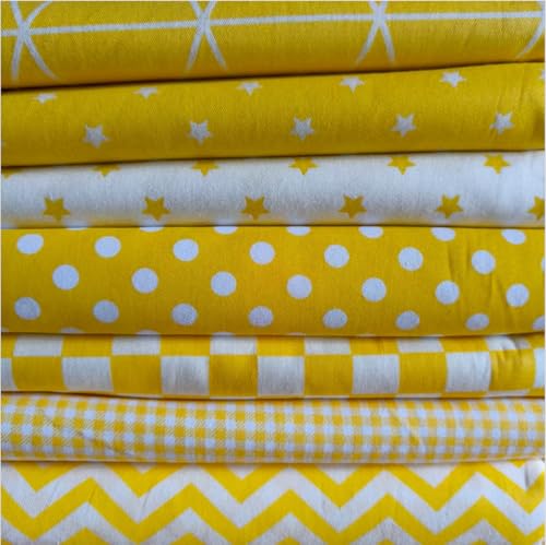 Image of Cotton Fabric DIY Making Supplies Quilting Patchwork Fabric Fat Quarter Bundles DIY for Quilting Cotton Patchwork Cushions (Crown Bear, 9.8 inch x 9.8 inch)
