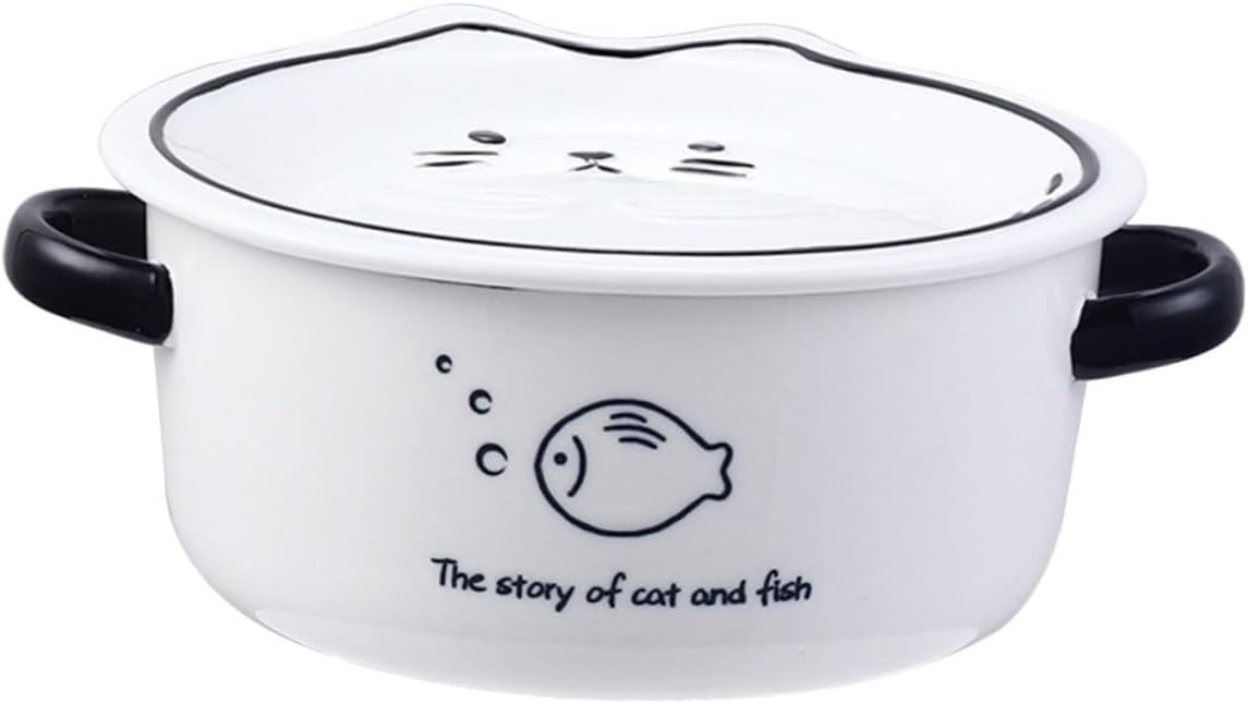 PRETYZOOM Cute Noodle Bowls Instant Noodle Bowl Lid Ceramic Soup for Mixing Decorative Dinnerware Ramen