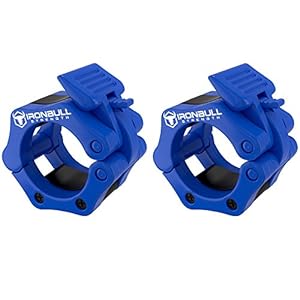 Barbell Collars (Pair) – Locking 2″ Olympic Size Weight Clamps – Quick Release Collar Clips – Bar Clamps Great for Weight Lifting, Olympic Lifts and Strength Training (Blue)