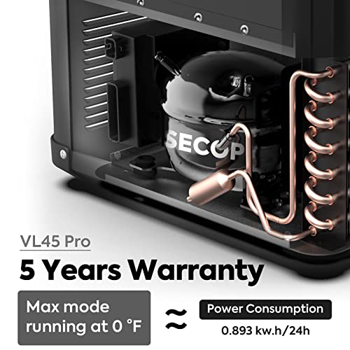 Iceco Vl45 Pros Portable Refrigerator, Multi-Directional Lid, Dual Usb & Dc 12/24V, Ac 110-240V, 45L Steel Compact Refrigerator Powered By Secop, 0℉ To 50℉, Home & Car Use [Upgrade, 47 Quarts] #TOP1