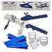 Produktbild Nivelliersystem Fliesen Starter Set Levello - Verlegehilfe für Fliesen, Zuglaschen Fliesenverlegung Satz für Fliesenhöhe 3-12 mm (F3 Set - 600 Laschen, 300 Keile, Zange, 2,0mm)