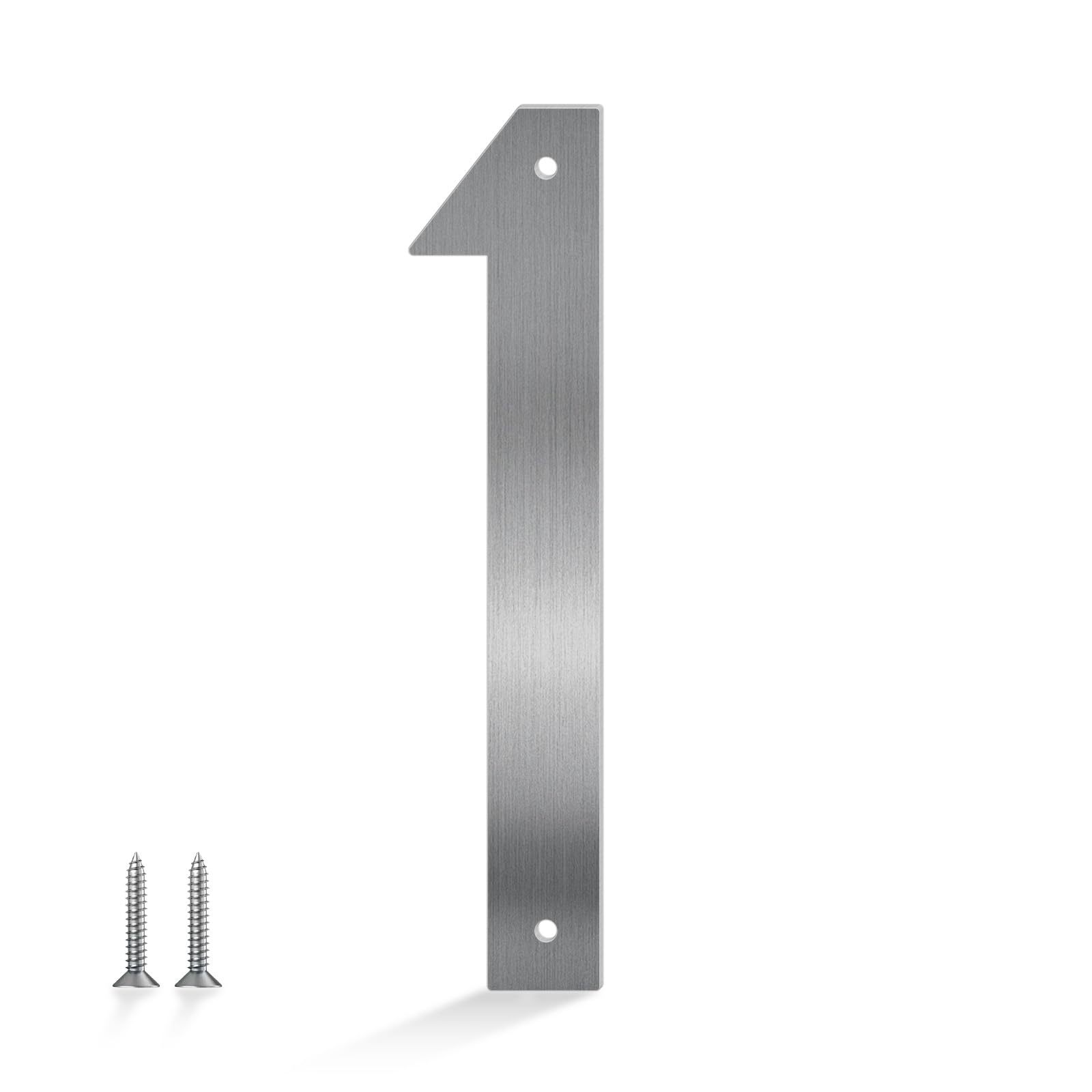 16 Inch Stainless Steel Silver House Numbers, Silver Metal House Numbers and Letters, Modern Stainless Steel Address Mailbox Number, for Houses,