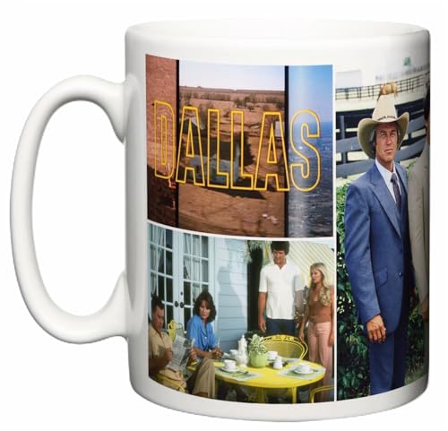 Image is Everything Dallas Classic USA Drama TV Show J.R. Ewing Bobby Pam Miss Ellie Sue Ellen Southfork Ranch Texas New 11oz Ceramic Tea Coffee Mug Gift