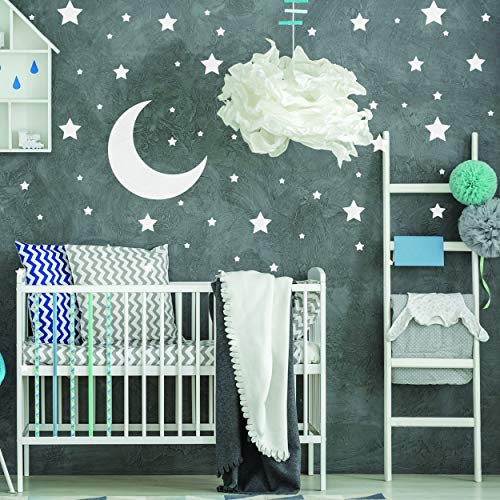 Stickers Estrellas Blancas Vinilo Decorativo Espacial miniatura 5