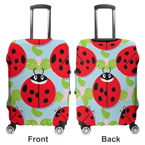 Carry on Luggage Cover Red Ladybug Pattern Suitcase Covers for Luggages Tsa Approved Travel Luggage Sleeve Protector Elastic Suitcase Protector Anti-Scratch Washable Fits 19-30 Inch Case -L3