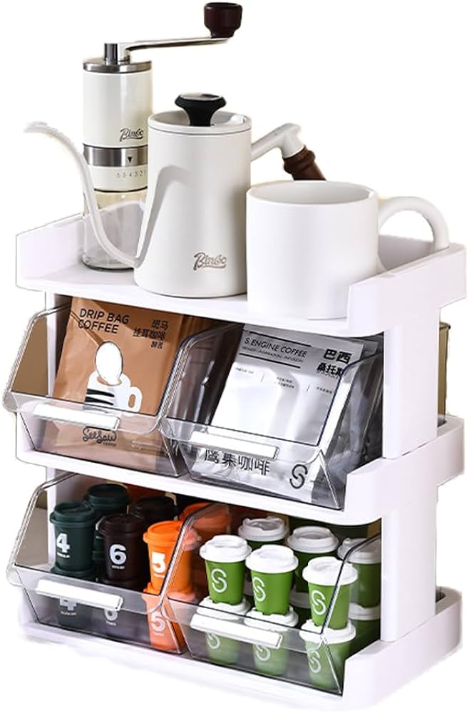 Amazon｜コーヒー収納ラック スティックコーヒー 収納 コーヒーカップ