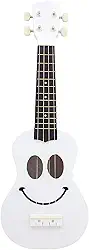 Ukuleles Ukuleles 53 cm 4 cordas ukulele branco sorridente para iniciantes Ukelele Starter Kit (Cor: Ukulele)
