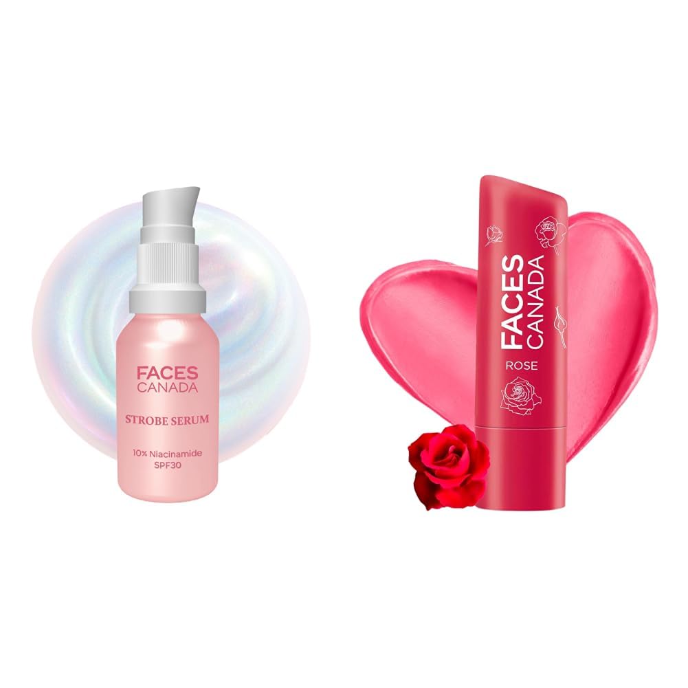 FACESCANADA Strobe Serum Mini - 15ml & Color Lip Balm - Rose Petal 03, 4.5g-picture-28