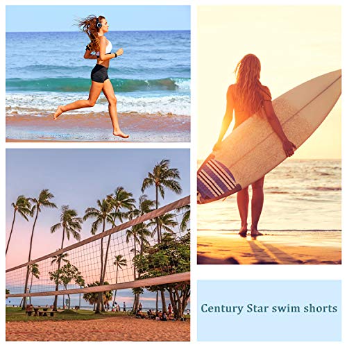 Shorts de natação femininos Century Star, shorts de banho, tanquíni, shorts de cintura alta, shorts