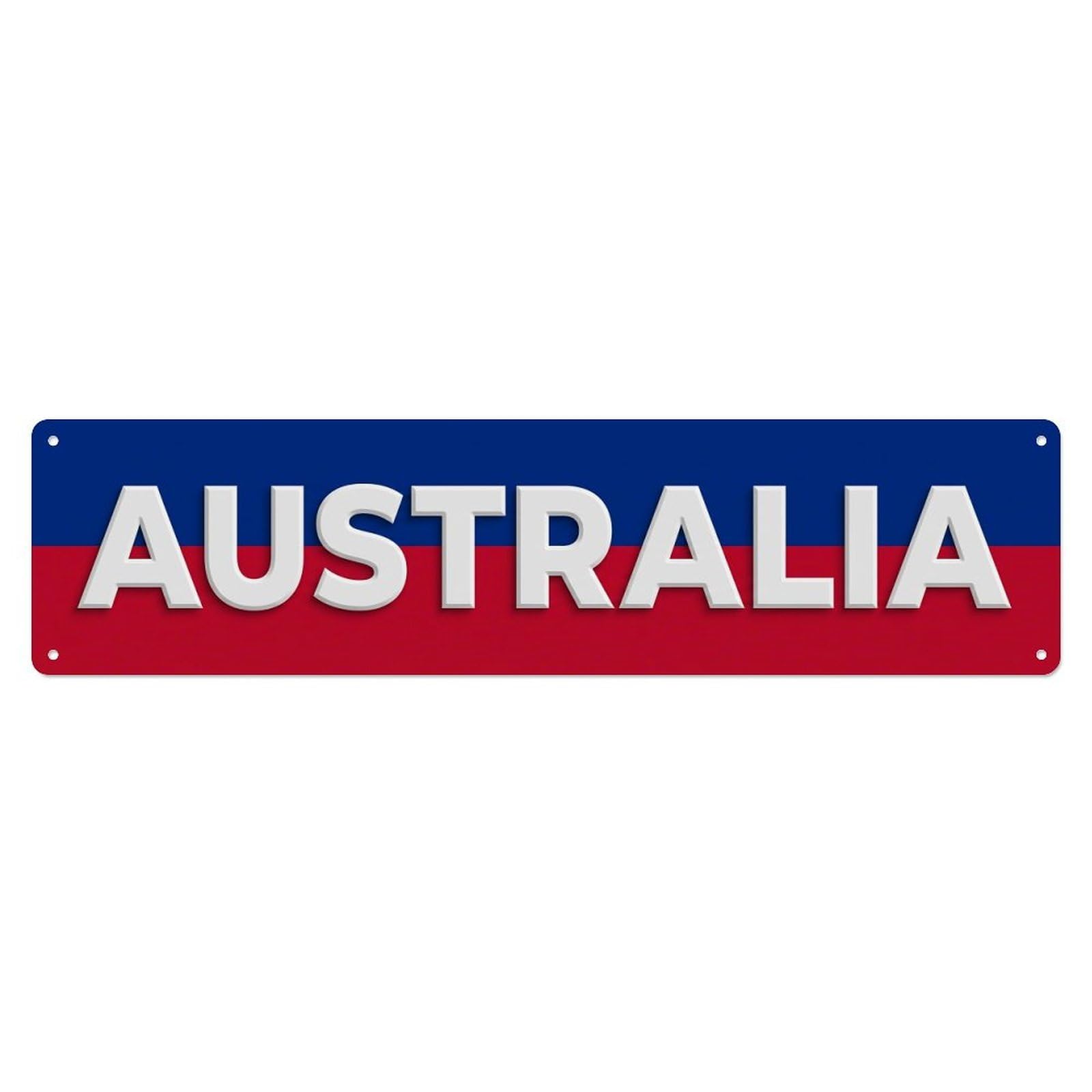 Vintage Australia Flag Pattern Metal Tin Sign