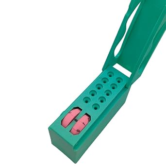 Dental Endodontic File Holder with Endo File Measure, 10 Holes Disinfection Organizer Case Root Canal File Holder with Measuring Ruler (Green)