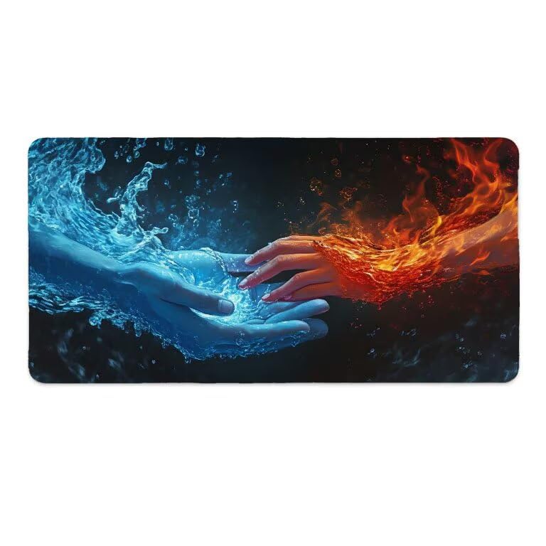 Tappetino Mouse Gaming XXL 1600 x 800 mm Tappetino Antiscivolo Sottomano Da Scrivania Per Mouse e Tastiera, Con Base In Gomma Antiscivolo, Lavabile, Mouse Pad Coppia di mani, Regalo per Uomo L-831