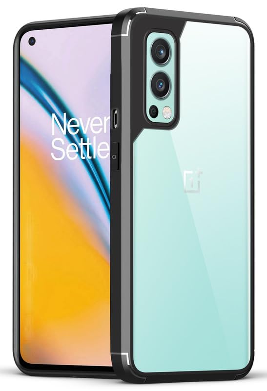 Mr. Case Transparent case with Silicone Frame Back Cover for OnePlus Nord 2 5G | Shockproof Transparent Hard Back Shockproof Bumper - Transparent (Black Border) (B0CXY35GFN) Amazon Price History, Amazon Price Tracker
