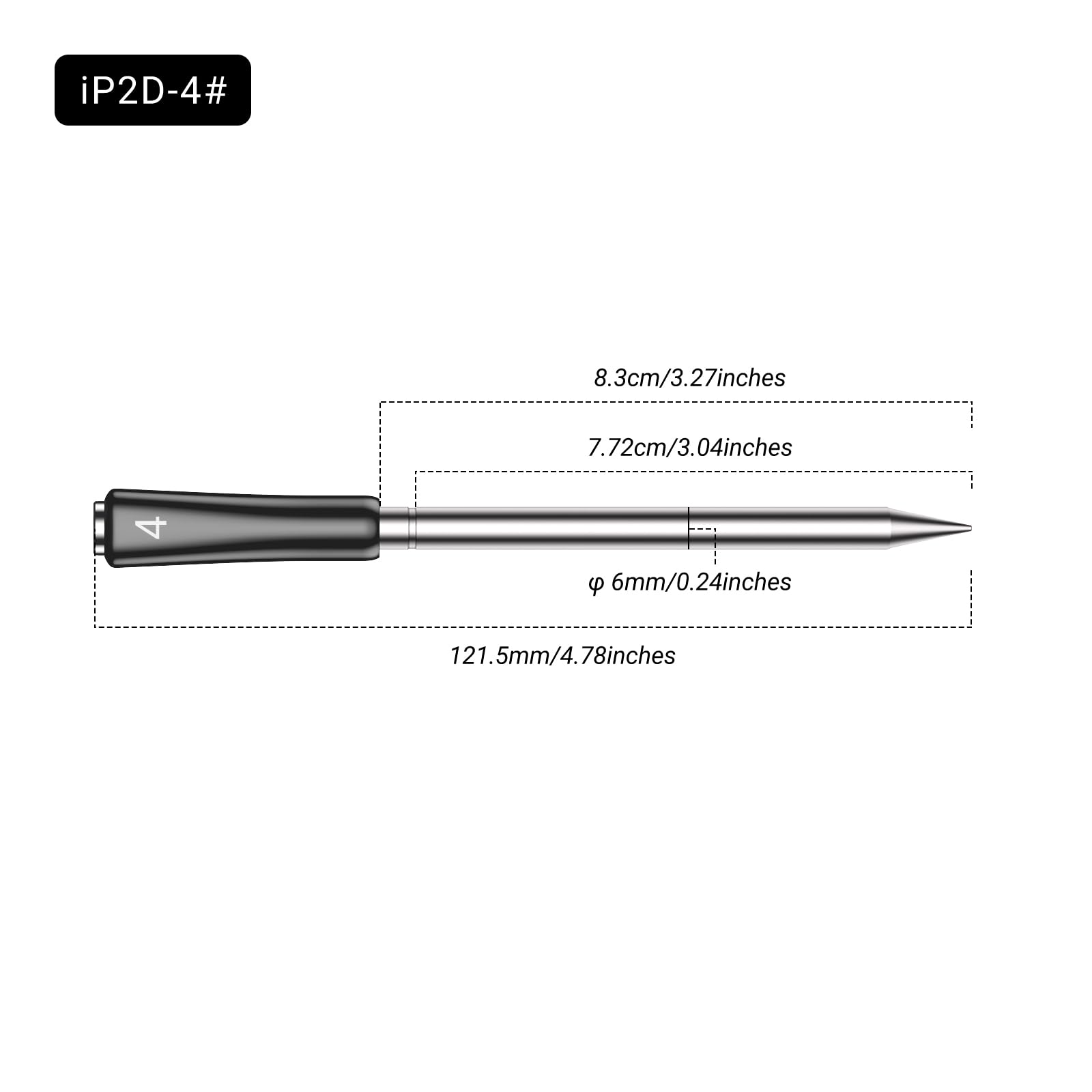 INKBIRD Sonda di ricambio per il termometro wireless INT-14-BW, sonda di carne senza fili n. 4,