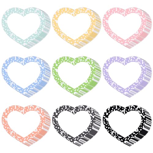 FOBSME 108 Pcs Composition Heart Cutouts 3.94 Inch Heart Bulletin