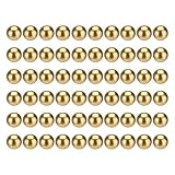 QUARKZMAN 60 Stk. Kugellagerkugeln, 6,35 mm Durchmesser Präzisionsmassive Messingkugeln Industrielle Messingkugeln für Maschinen, Automobil und DIY