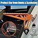 TOOENJOY Universal Fit Car Door Step, Foldable Roof Rack Door Step Up on Door Latch, Both Feet Stand Pedal Ladder, Easy Access to Rooftop for Most Car, SUV, Truck, Max Load 400 lbs(Orange