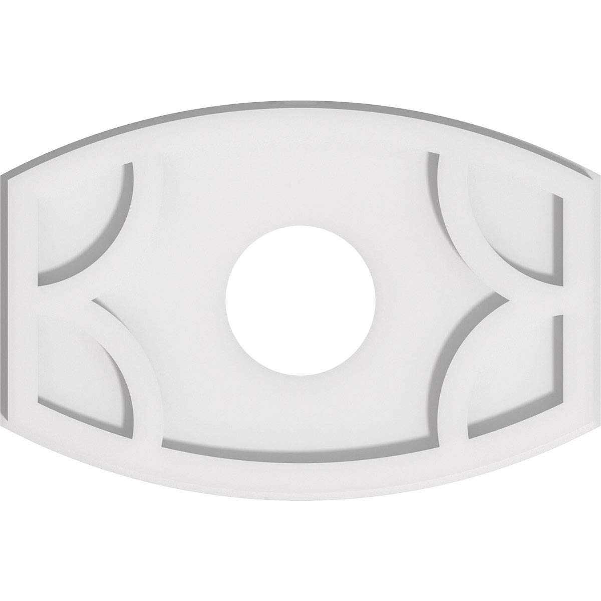 Ekena Millwork CMP16X10KY-04000 Kailey Architectural Grade PVC Contemporary Urethane Ceiling Medallions 16"W x 10 5/8"H x 4"ID x 8 1/2"C x 1"P