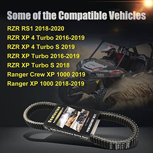 3211186 Polaris Drive Belt Heavy Duty Drive Belt for RZR XP 4 Turbo 2016-2019 / RZR XP Turbo 2016-2019 / RZR RS1 2018-2020 Part Number 3211202, 50C4289