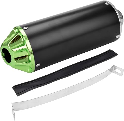 HIAORS Silenciador de escape verde de 1.102 in para 50cc 70cc 90cc 110cc 125cc CRF XR 50 KLX SSR Thumpstar TTR YCF Apollo dbx18 125 piezas de
