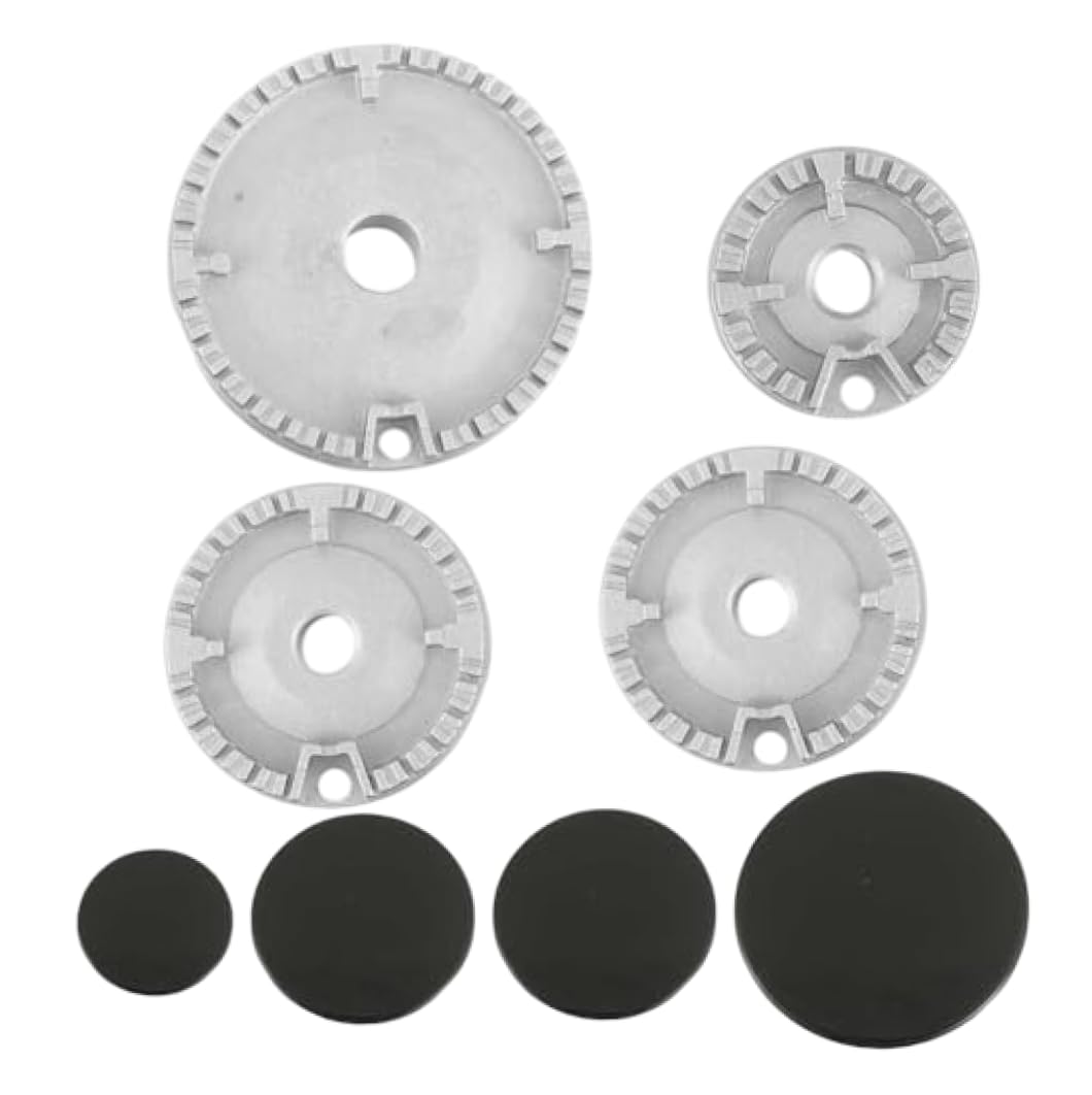 Gas Stove Burner Cap, 8-Piece Replacement Set for Most Gas Cooktops