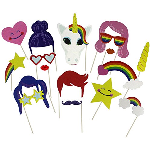 Musykrafties Arcoiris Unicornio Accesorios para Cabina de Fotos - 18 Contar