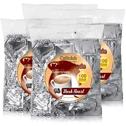 4x Cafeclub Dark Roast Kaffeepads Megabeutel je 100 stk. dunkle Röstung einzeln verpackt Cover