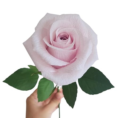 Paper Rose Gift for Her, Handmade Crepe Paper Flower for
