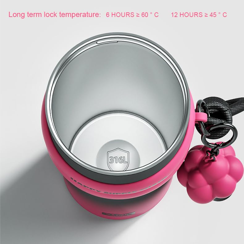 Stilvoller isolierter Becher – große Kapazität, Auto-Kaffee-Begleitbecher mit Strohhalm und Deckel, 316 Edelstahl, perfekt für Damen, Herren und Kinder (Silber)