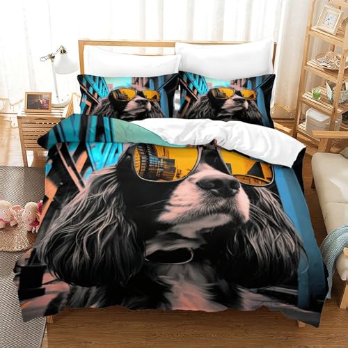 Parure de lit 3 pièces housse de couette fermeture éclair 200x200