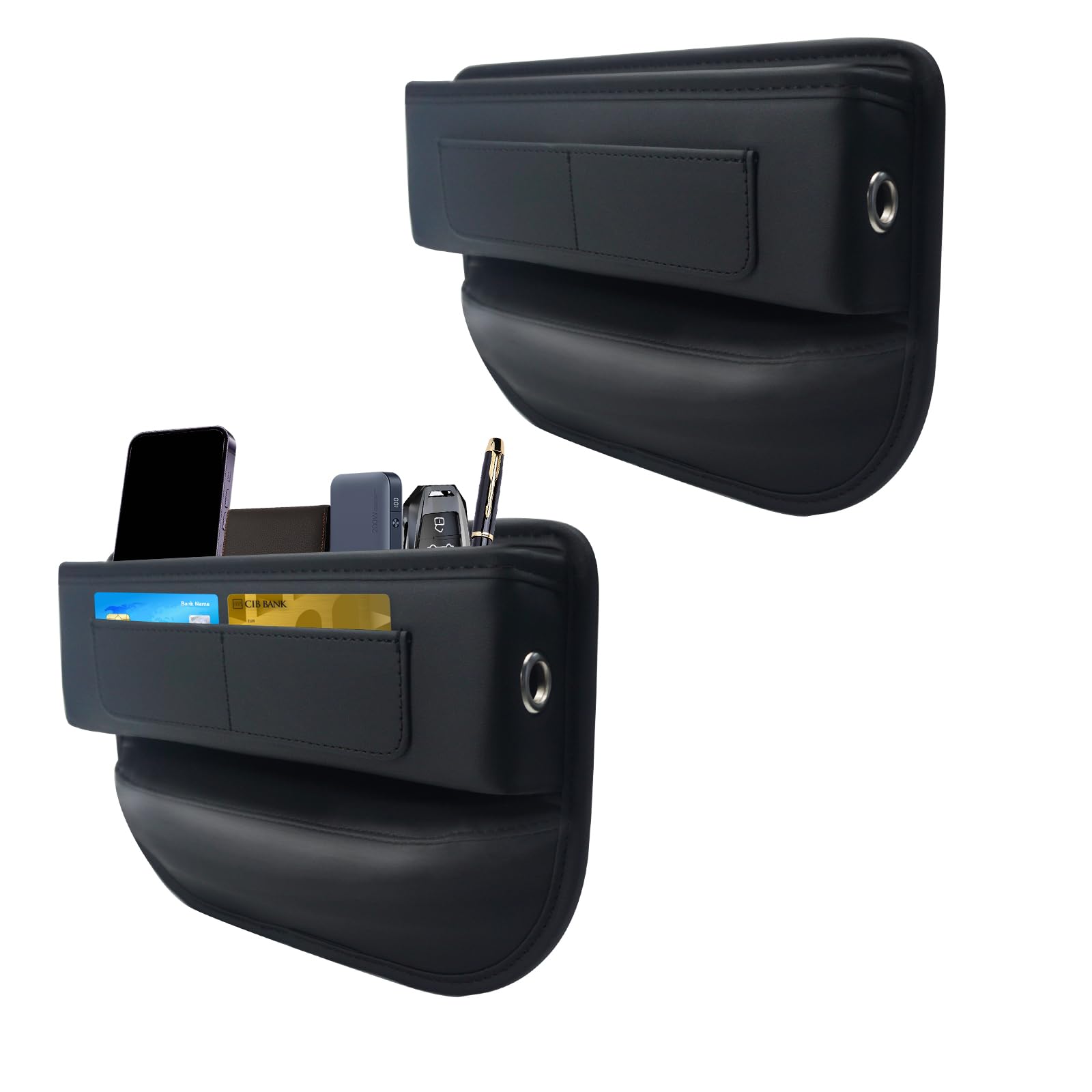 Upgrade Car Seat Gap Filler Premium Leather Car Seat Organizer and