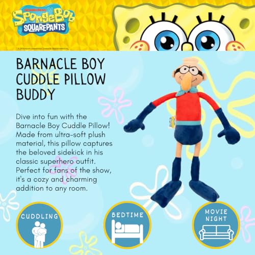 Image of Spongebob Squarepants Barnacle Boy Bedding Super Soft Cozy Decorative Cuddle Pillow, (Officially Licensed Product) By Franco Collectibles