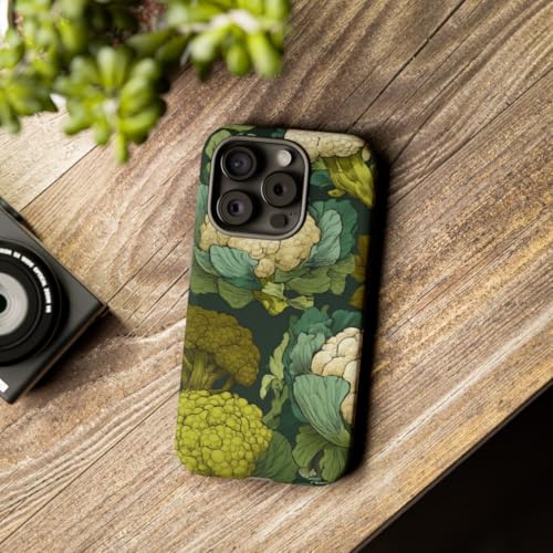 Coque iPhone 15 Pro rigide mate motif brocoli chou-fleur vert
