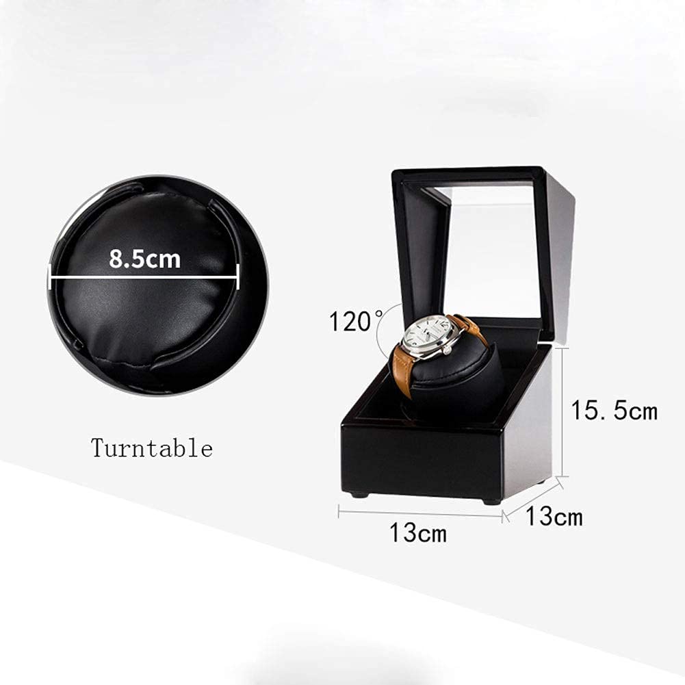Cajas de exhibición automáticas para Relojes, Caja de Almacenamiento de Relojes Individuales de Cuero, Caja de exhibición para Relojes giratorios eléctricos y mecánicos.,