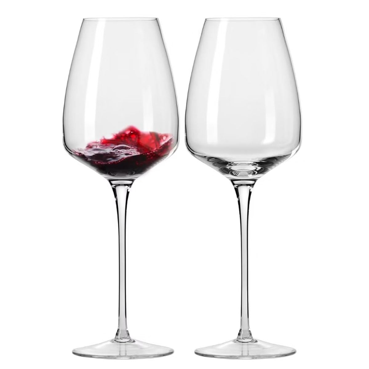 KROSNO Kieliszki do Czerwonego Wina Perfect Serve, Komplet 2 x 560 ml | Szkło Kryształowe Bezołowiowe, ręcznie formowane, prezent dla par, miejsce na podpis i datę, mycie ręczne