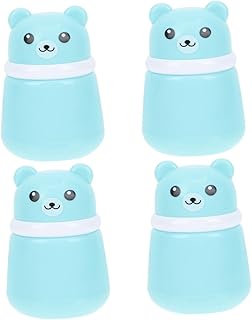 GLEAVI 4 Pçs Caixa De Sopro De Pó Azul Corpo Terno Suporte De Esponja De Maquiagem Conjunto De Acessórios De Banho Garrafa De Sopro De Pó De Corpo Fofo Recipiente De Pó De Corpo De Corpo