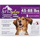 Apex Plus Flea and Tick Prevention for Dogs | Large (45-88 lbs) | 3-Month Supply | Dog Flea and Tick Treatment | 24-Hour Activation, Waterproof, 30-Day Protection