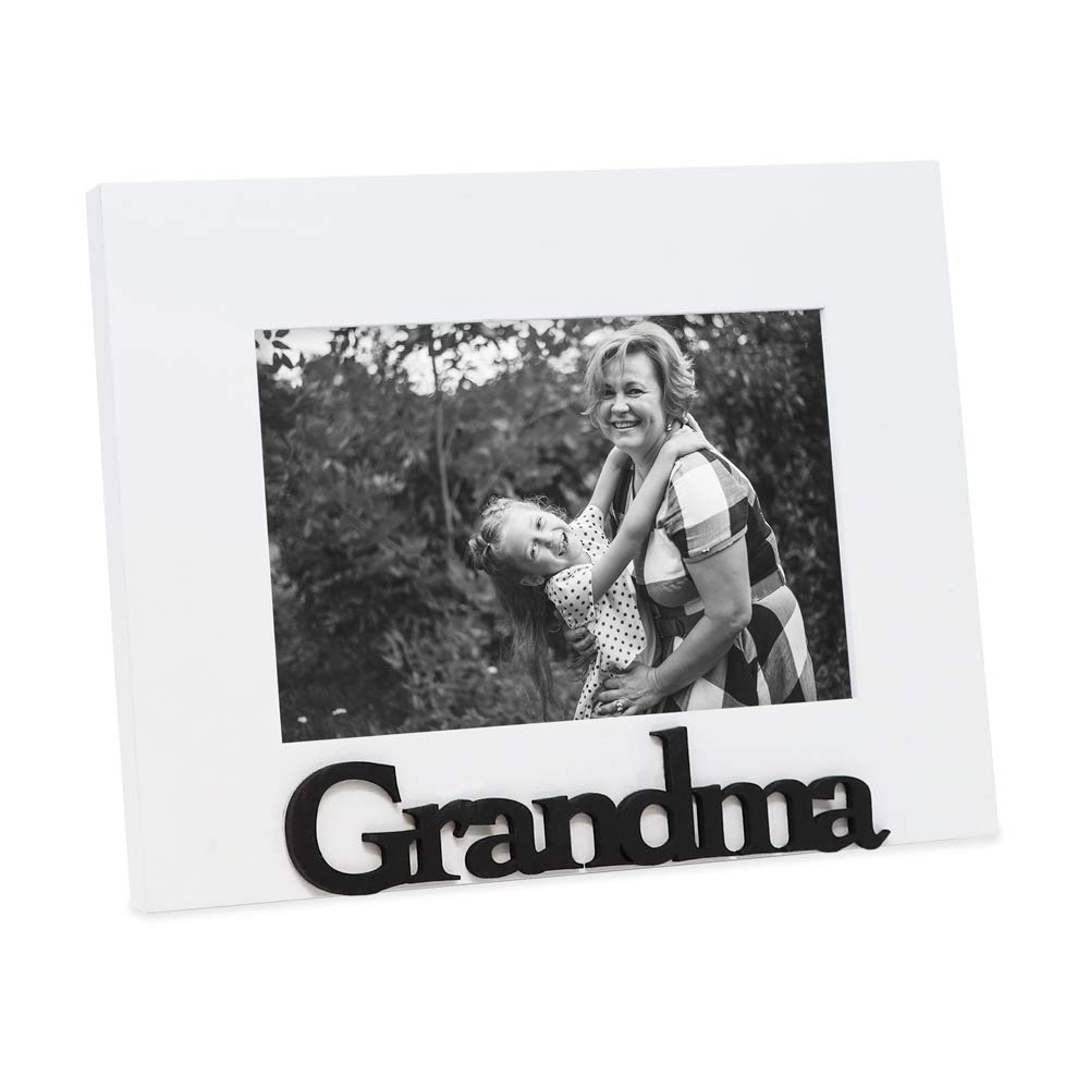Cadre photo Grandma 4x6 inch blanc le cadeau parfait en bois pour la fête des grands-mères