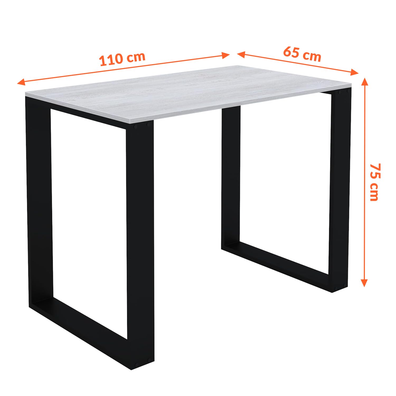 AKKE Table à Manger Table de Cuisine Artisanat doré 110x65cm