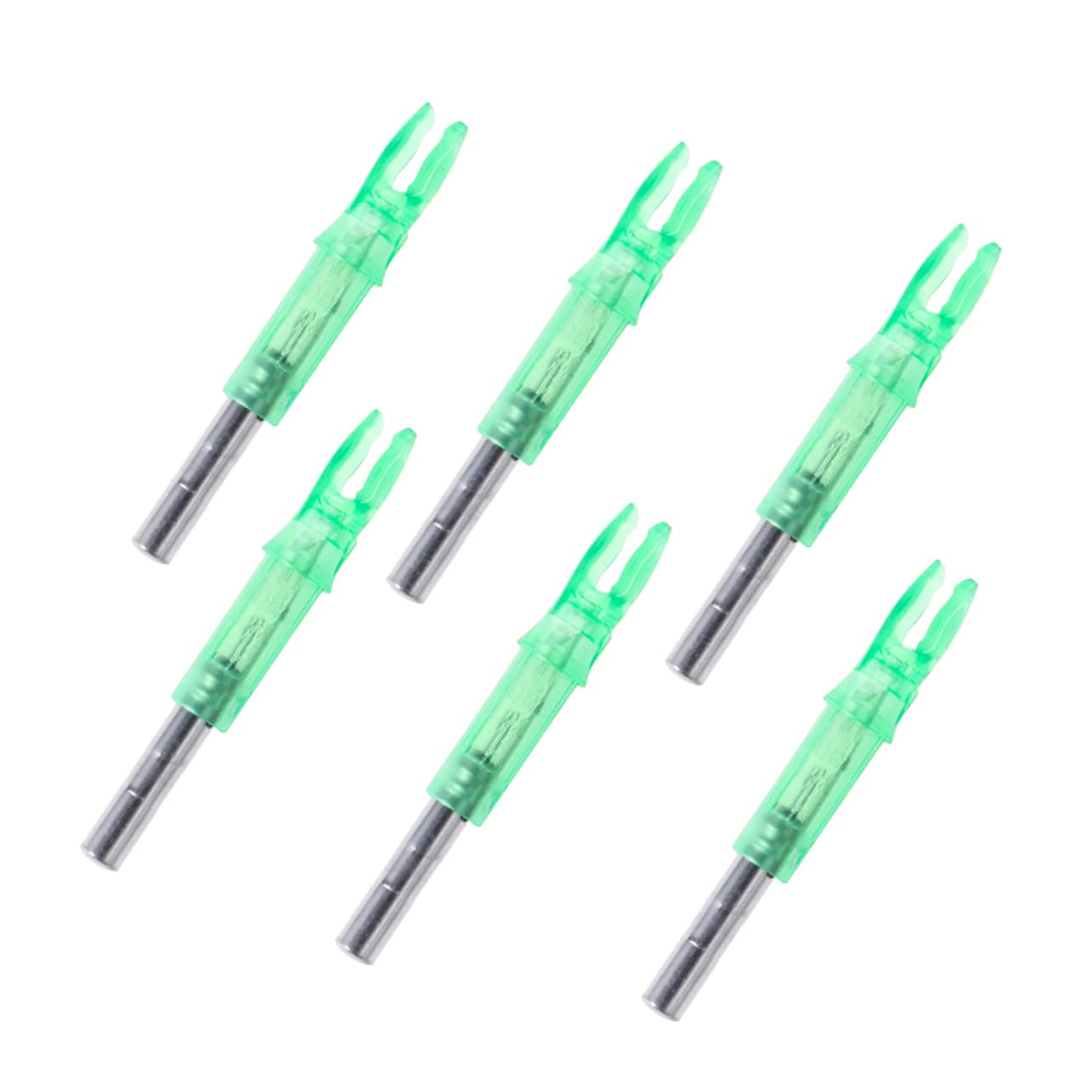 HANABASS 12 Sztuk Fit 62Mm Strzałka Wału Nock Łucznictwo Łuki Refleksyjne Ogon Akcesoria Polowanie Ogony Praktyka Ogon Strzały Strzelanie Ogon Blask Akcesoria Wał Ogon Połysk LED