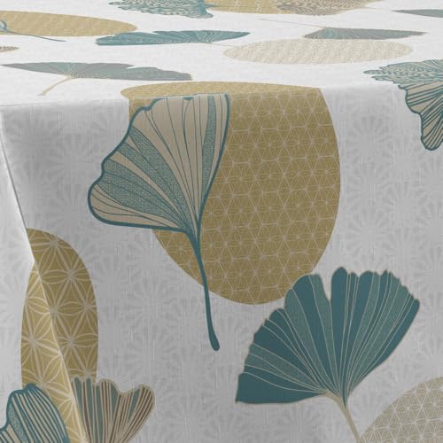 Nappe Kobe bleu rectangle 150 x 350 cm textile élégant et durable