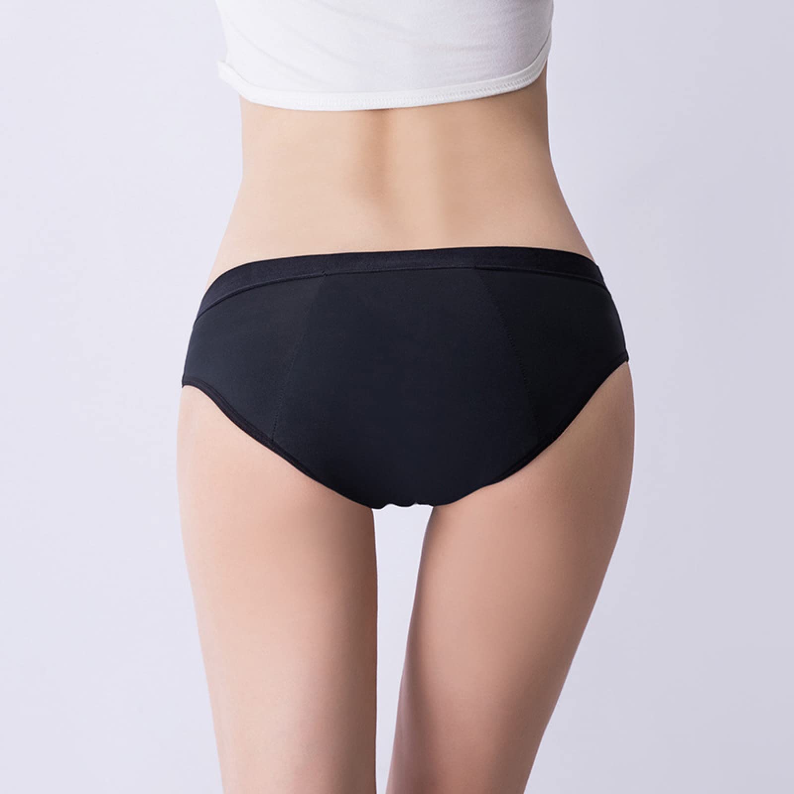 Bragas Mujer Pantalones fisiológicos de Talla Grande de Cuatro Capas para Mujer Ropa Interior a Prueba de Fugas Pantalones Sanitarios Pantalones menstruales 2/4 Uds