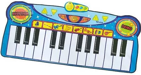 25 Built-in Demo Songs Romping Stomping Piano Mat, Blue