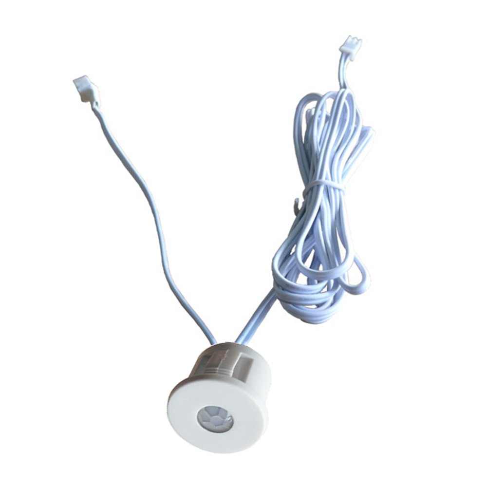 Mini DC12V Auto On/Off LED PIR Infrared Motion Sensor Corridor Detector Switch, White