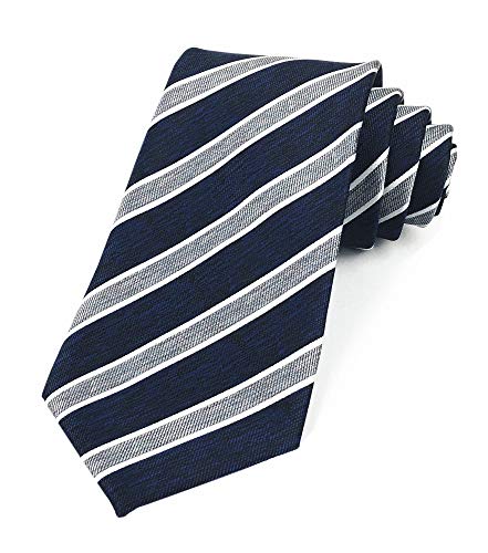Image of Elfeves Men's Modern Striped Patterned Formal Ties College Daily Woven Neckties