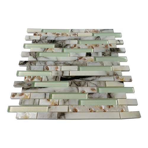 Art3d Decorative Tile Starfish and Conch Mosaic Tile for Kitchen Backsplash or Bathroom Backsplash (5 Pack) - Image 3