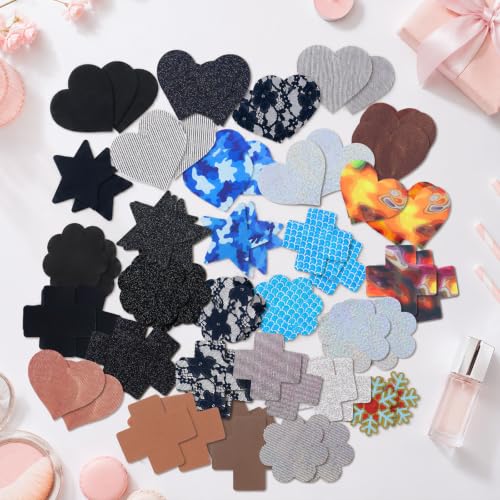 Image of Glitters Pasties Rave Pack Nipple Covers Stickers Disposable Sticky Breast Petals Bra Set for Women Rave Outfit Party