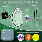 10 Green USB Neon Halo Wall Clock