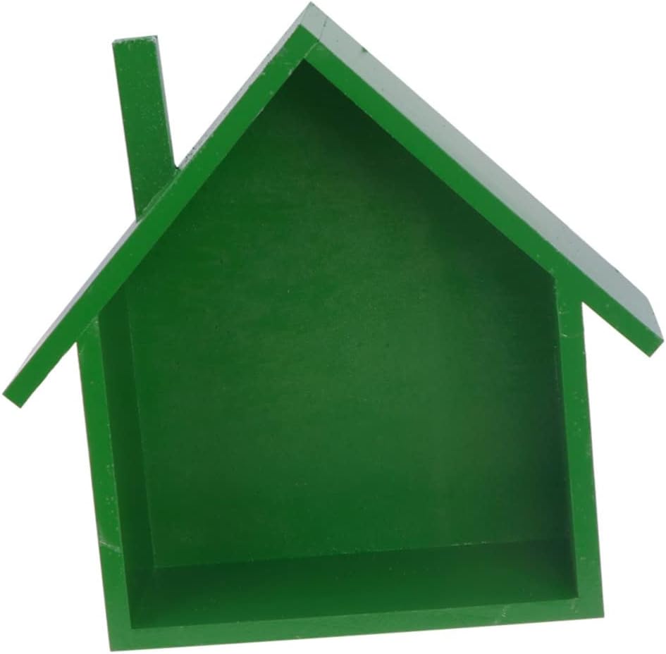 Wooden Small House Wall Shelf, Floating Display Storage for Home Decor